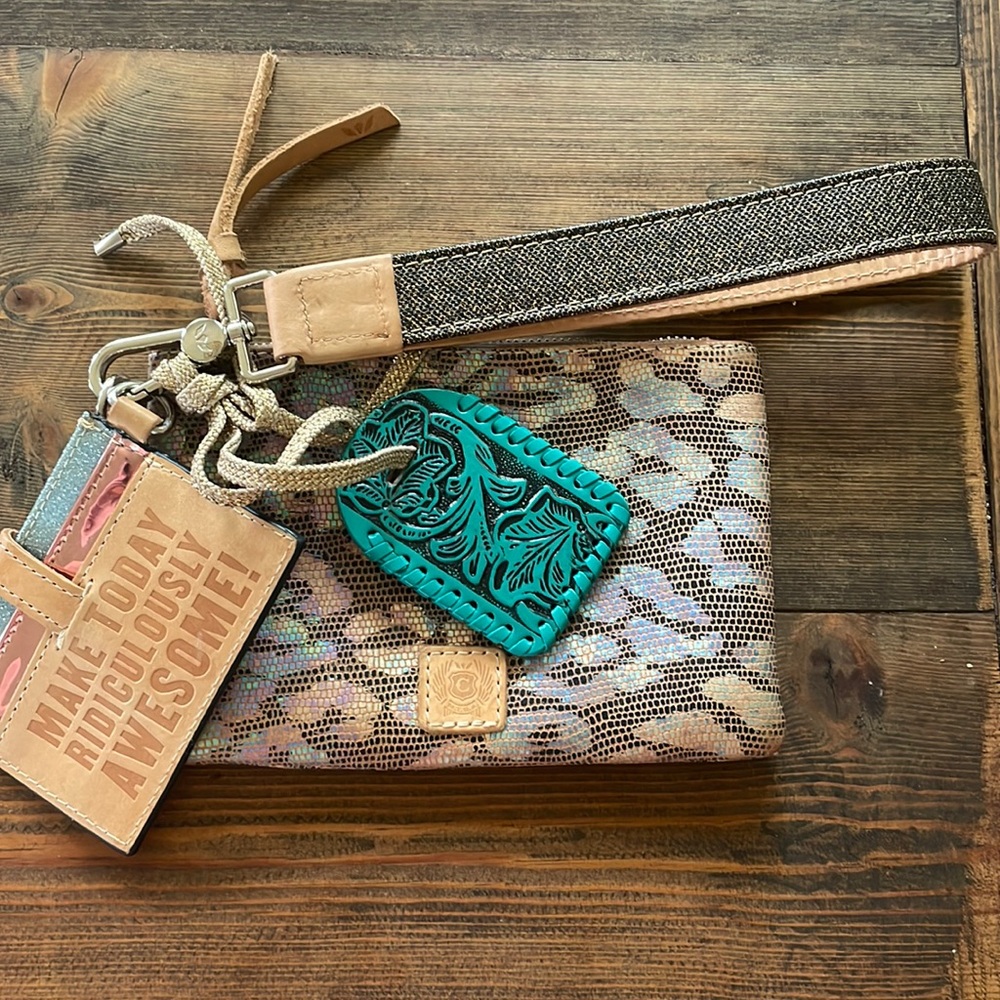 Conesuela wristlet with card holder- only used a few times. So fun!